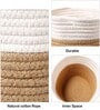 Multicolor Jute Round  6x6 Inch Planter Storage Basket Pack of 1