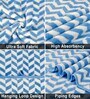 Blue Microfibre Chevron Bath Towel 70x132 cm