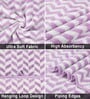 Lavender Microfibre Chevron 70x132 cm Kids Bath Towel