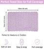 Lavender Microfibre Chevron 70x132 cm Kids Bath Towel