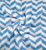 Blue Microfibre Chevron Bath Towel 70x132 cm