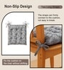 Grey Polyester Chair Cushion Pad 18x18 Inch Pack of 6