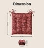 Red Polyester Chair Cushion Pad 18x18 Inch Pack of 1