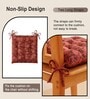 Red Polyester Chair Cushion Pad 18x18 Inch Pack of 2