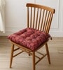 Red Polyester Chair Cushion Pad 18x18 Inch Pack of 4
