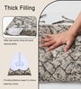 White Polyester Chair Cushion Pad 18x18 Inch Pack of 1