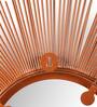 Copper Iron Intersecting Circle Wall Mirror