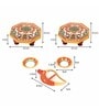 Intricate Multicolour Marble (Set of 2) Pooja Chowkie Set