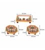 Intricate Multicolour Marble (Set of 3) Pooja Chowkie