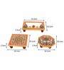 Intricate Multicolour Marble (Set of 3) Pooja Chowkie