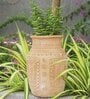 Brown Intricate Paisley Clay Planter