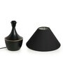 intriguingly Goth Table Lamp in Iron (14 inch, Matte Black, Handcrafted)