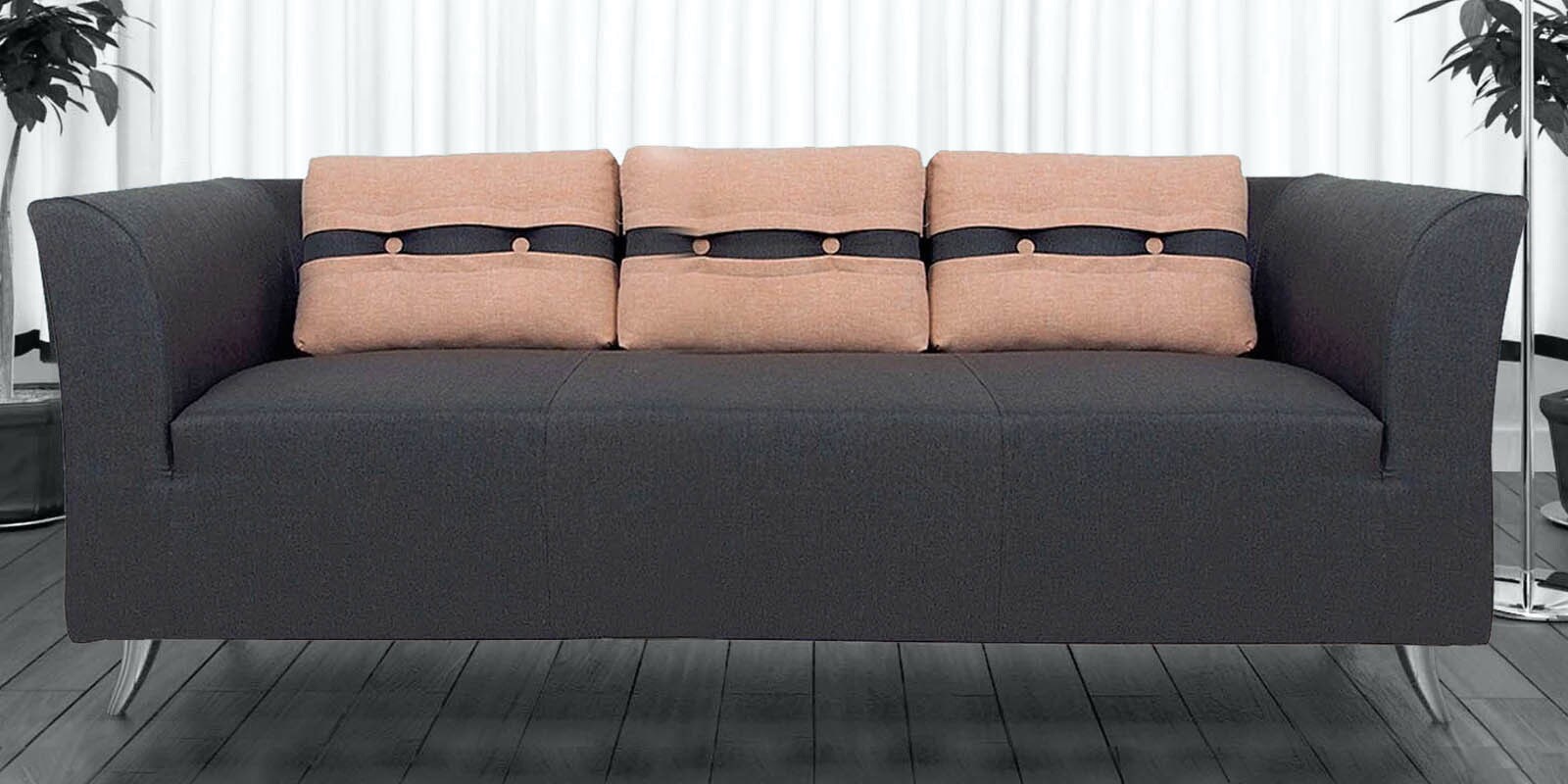 Iowa 3 Seater Sofa in Steel Grey colour