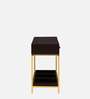 Ioannina Solid Wood Console Table In Brown & Gold Finish