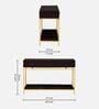 Ioannina Solid Wood Console Table In Brown & Gold Finish