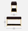 Ioannina Solid Wood Console Table In Brown & Gold Finish