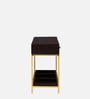 Ioannina Solid Wood Console Table In Brown & Gold Finish