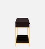 Ioannina Solid Wood Console Table In Brown & Gold Finish
