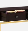 Ioannina Solid Wood Console Table In Brown & Gold Finish