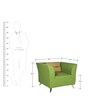 Iowa 1 Seater Sofa in Pear Green colour
