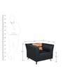 Iowa 1 Seater Sofa in Steel Grey colour
