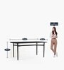 Ipiano Marble Top 6 Seater Dining Table in Black Finish