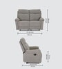 Ipoh Fabric 2 Seater Manual Recliner in Brown Colour