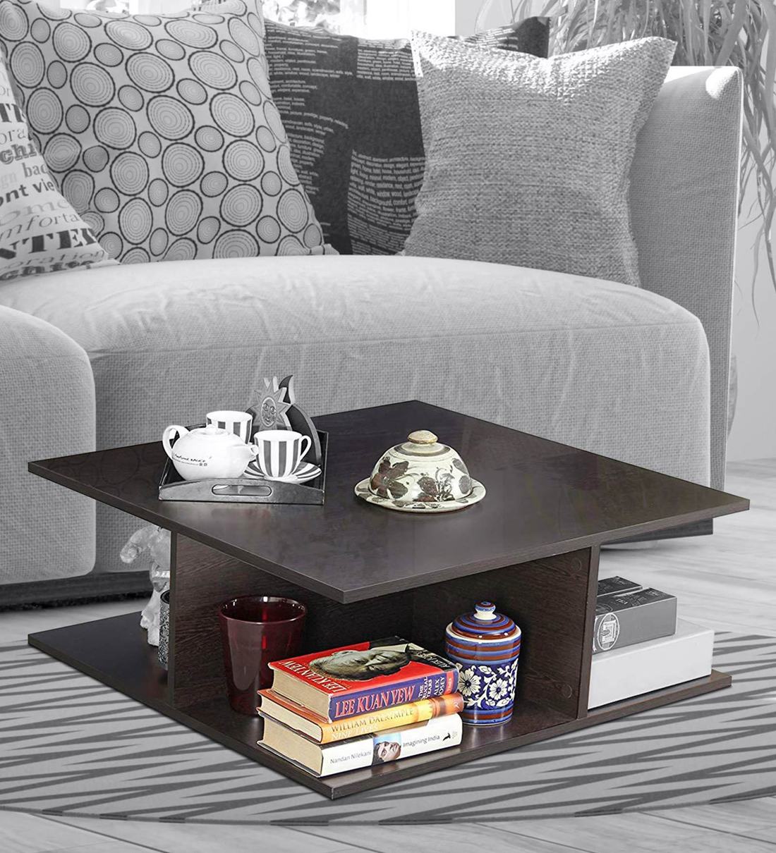 Buy Iris Coffee Table In Wenge Finish By Forzza Online Square Coffee Tables Tables Furniture Pepperfry Product