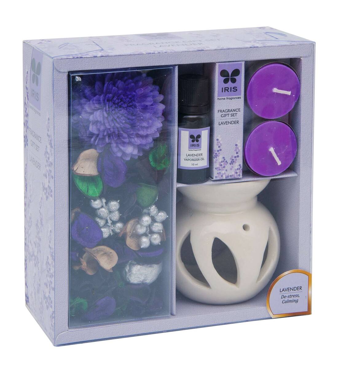 Buy Lavender Ceramic Vaporizer Burner & Tealight Candles Home Fragrance