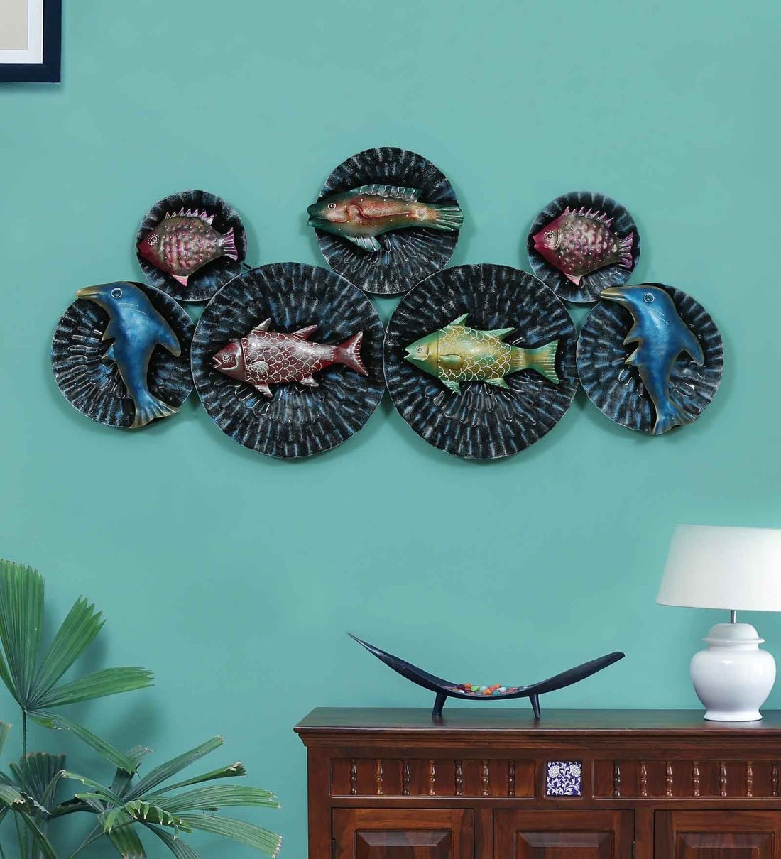 Buy Iron Fish Wall Art In Multicolour By Sugandha Online Wildlife