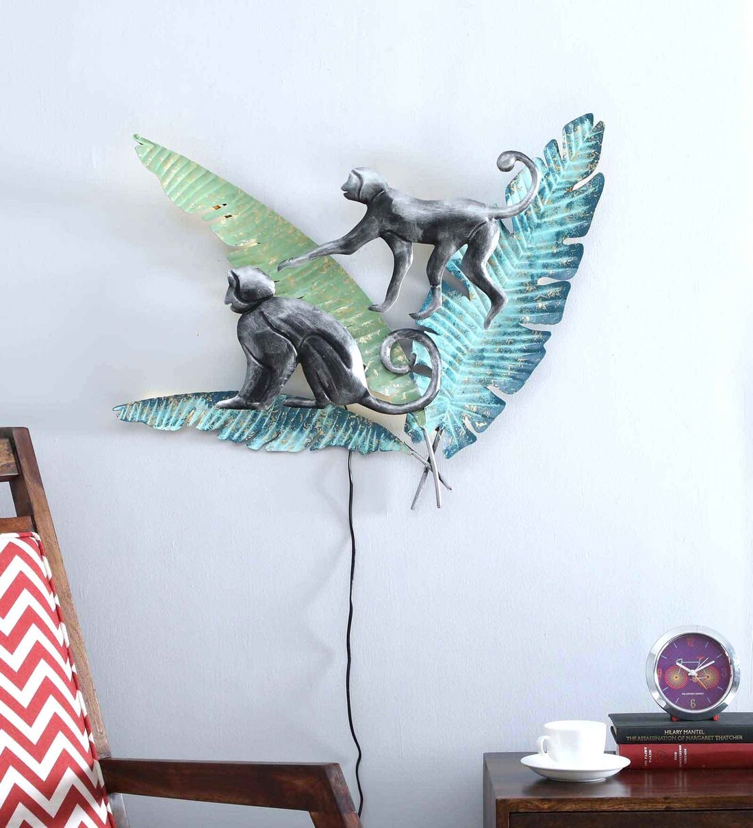 Buy Iron Monkey On Ring Wall Art By Mahalaxmi Arts And Crafts Online