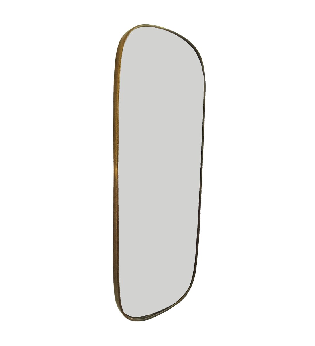 Buy Iron Oval Full Length Mirror in Golden Colour by Corsica Designs