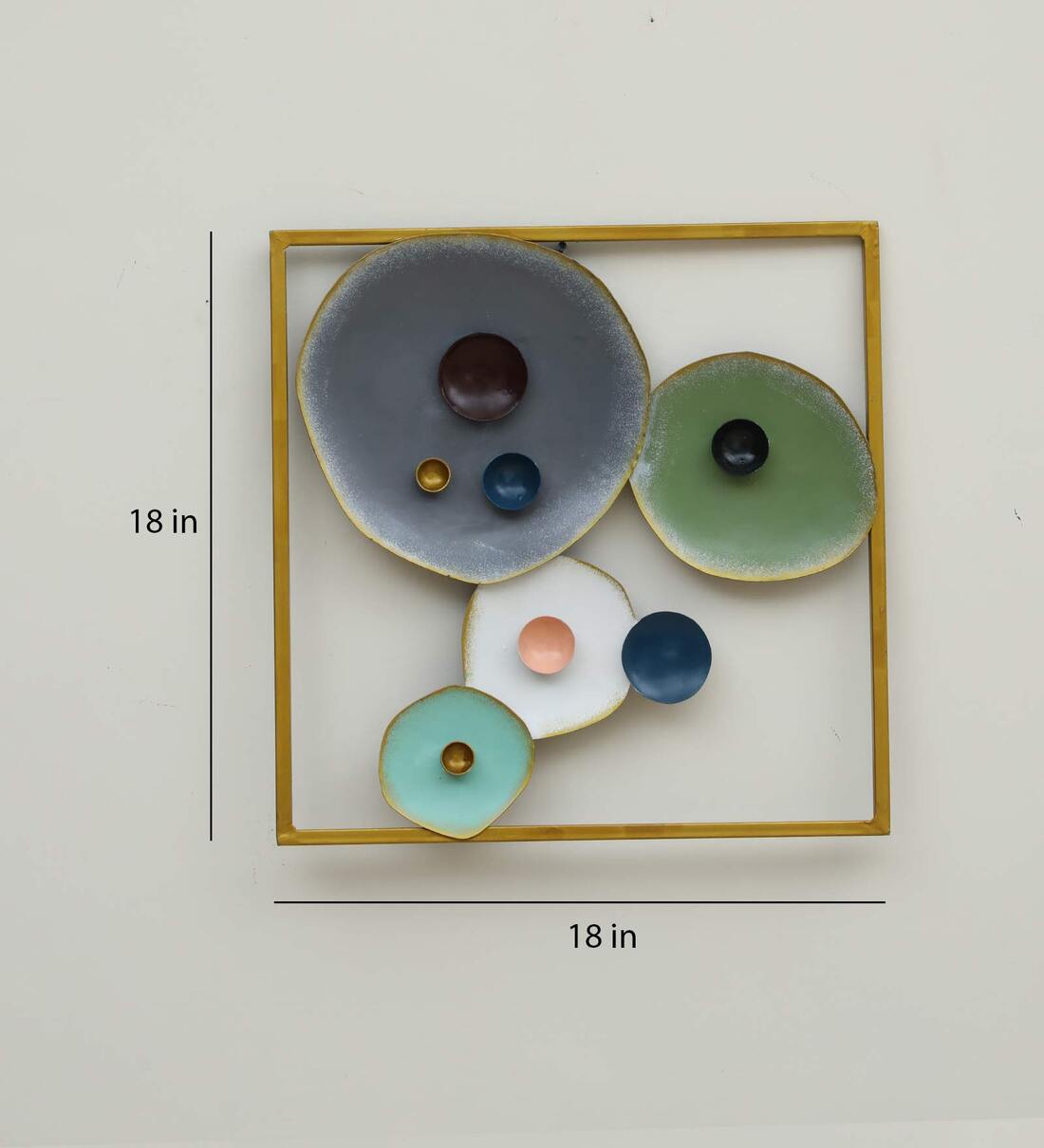 Buy Relax Soul Pebbles Multicolour Frame Metal Wall Art By Handi Crafy