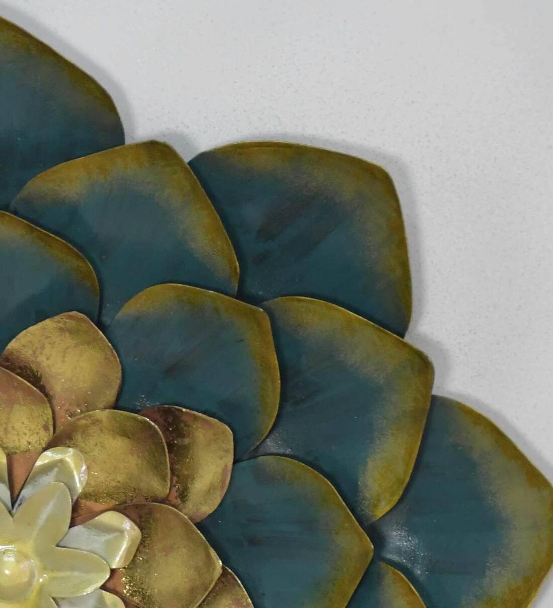 Buy Iron Small Dahlia Green Gold Flower Wall Art By Woodlawn Online Floral Metal Art Metal