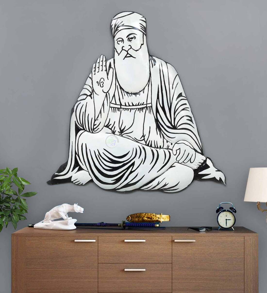 Buy Iron White Guru Gobindh Singh Ji Metal Wall Art at 45% OFF by ...