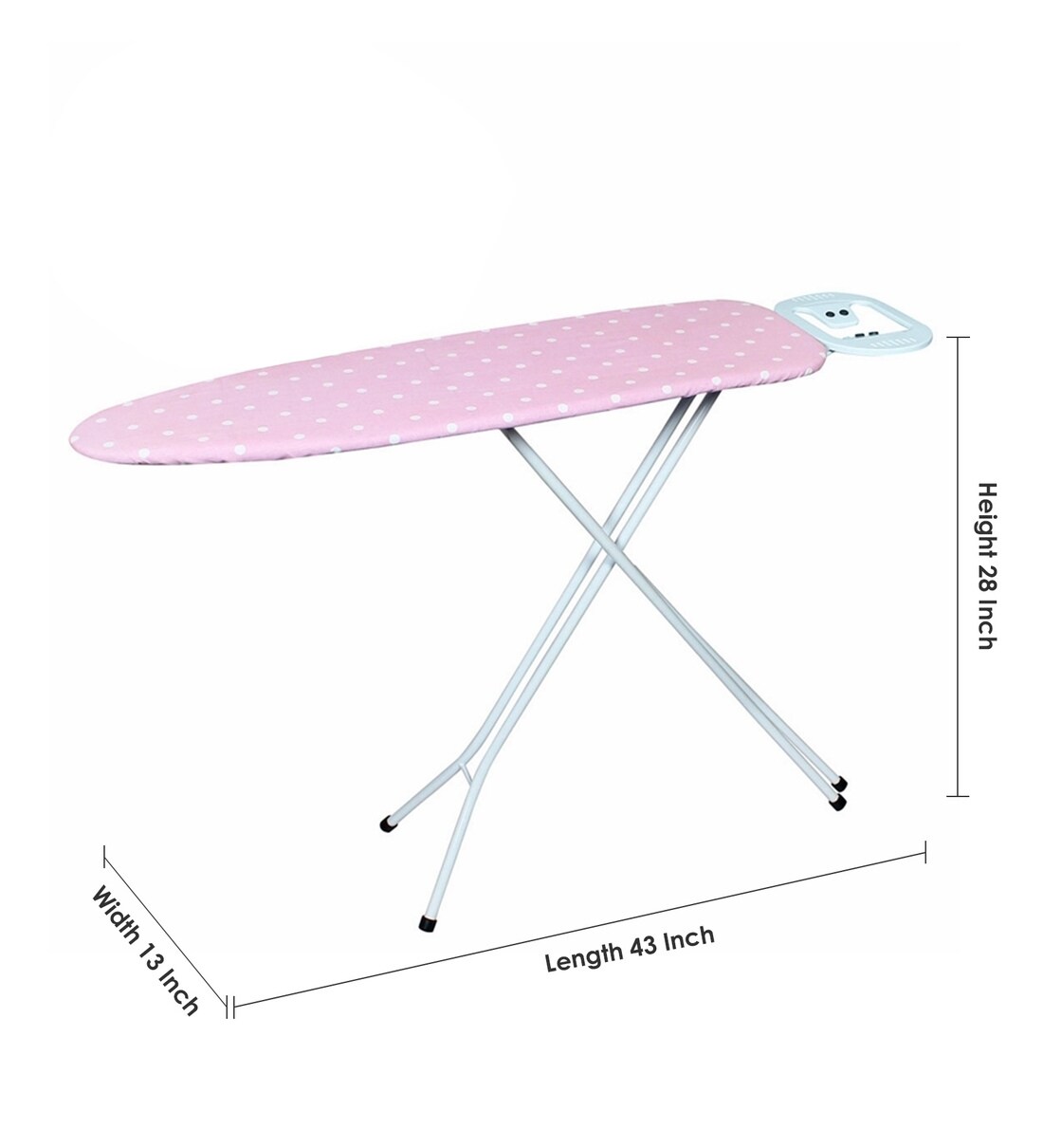 Buy Stainless Steel Ironing Board With Iron Holder In Pink (L 43, W