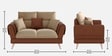 Ira 2 Sofa In Brown Color