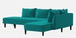 Ira Fabric 6 Seater Sofa Cum Bed Lhs In Sea Green Colour