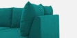 Ira Fabric 6 Seater Sofa Cum Bed Lhs In Sea Green Colour
