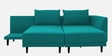 Ira Fabric 6 Seater Sofa Cum Bed Lhs In Sea Green Colour