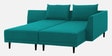 Ira Fabric 6 Seater Sofa Cum Bed Lhs In Sea Green Colour