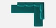 Ira Fabric 6 Seater Sofa Cum Bed Lhs In Sea Green Colour
