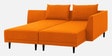 Ira Fabric 6 Seater Sofa Cum Bed Lhs In Vivid Orange Colour