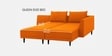 Ira Fabric 6 Seater Sofa Cum Bed Lhs In Vivid Orange Colour