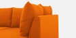 Ira Fabric 6 Seater Sofa Cum Bed Lhs In Vivid Orange Colour