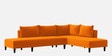 Ira Fabric 6 Seater Sofa Cum Bed Lhs In Vivid Orange Colour