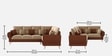 Ira 6 Seater LHS Sofa In Brown Color