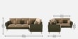 Ira 6 Seater Lhs Sofa In Green Colour