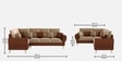 Ira 6 Seater RHS Sofa In Brown Color