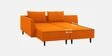 Ira Fabric 6 Seater Sofa Cum Bed RHS In Vivid Orange Colour